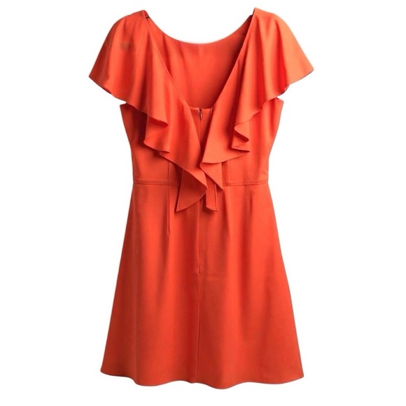 London Time Women’s Coral Size 6 Flutter Short Sleeves Dress - Picture 4 of 4
